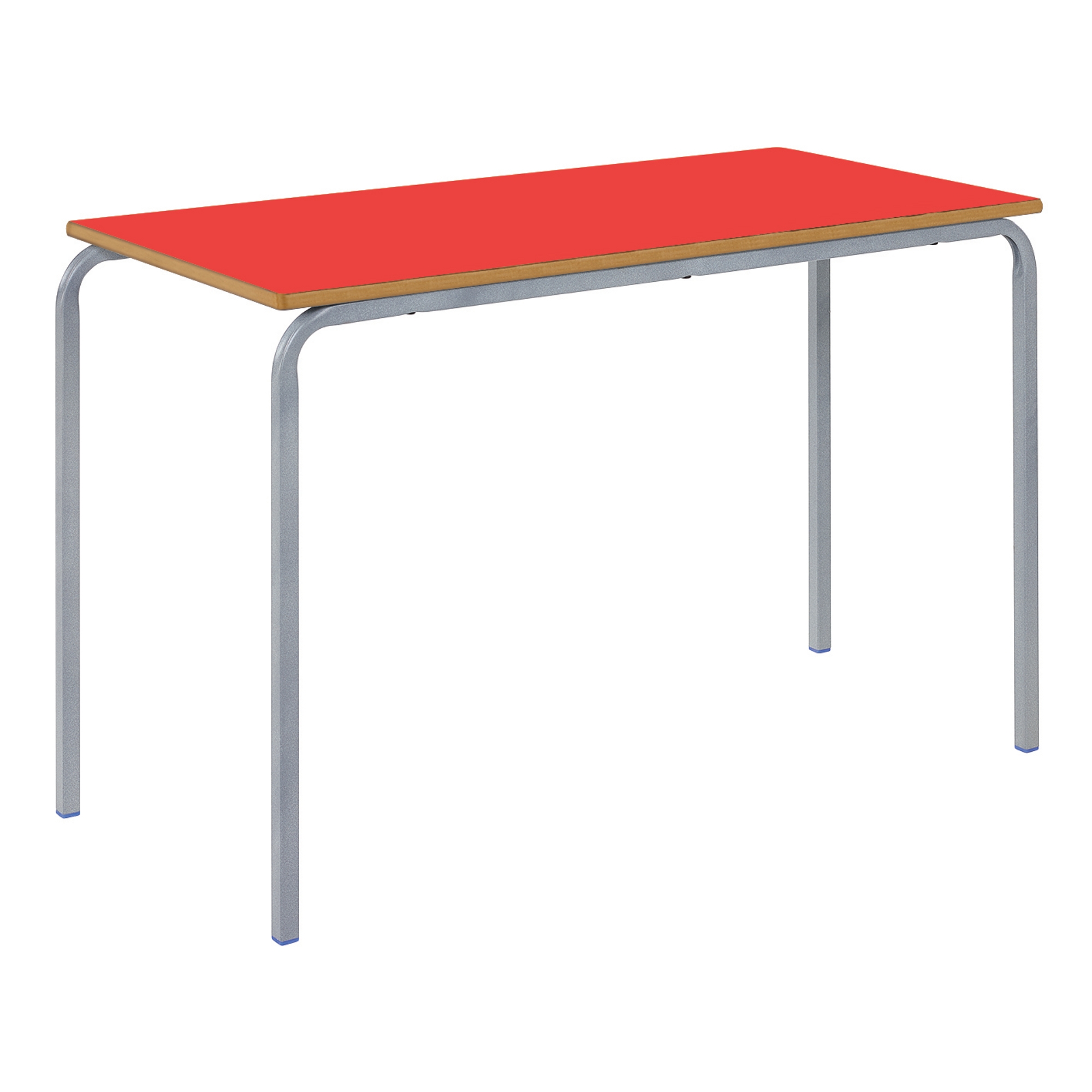 Classmates Rectangular Crushed Bent Classroom Table - 1100 x 550 x 760mm - Red